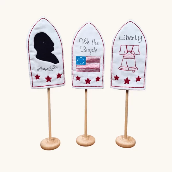 Patriotic Trio Redwork Embroidery Kit | The Posy Collection