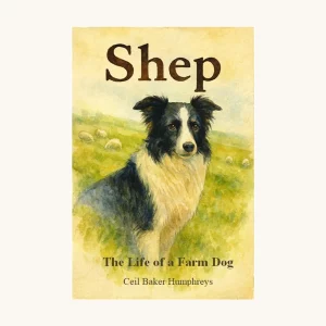 The cover of a book: Shep, The Life of a Farm Dog by Ceil Baker Humphreys.
